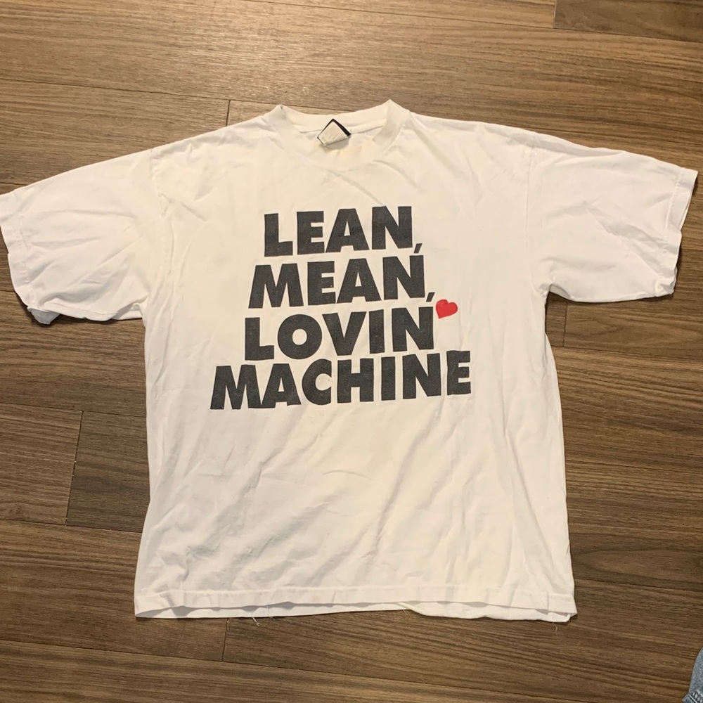 White 'Lean, Mean, Lovin' Machine' Graphic Tee - Men